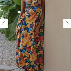 FARM Rio Smocked Floral Maxi Dres Size L – NWT